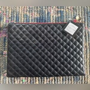 Black Quilted Pouch
